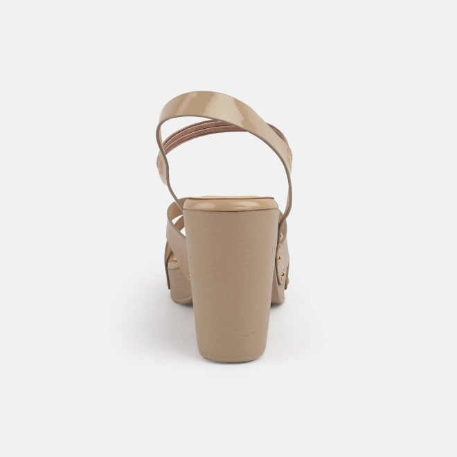 Mochi Women Beige Casual Sandals (SKU: 34-362-20-36)