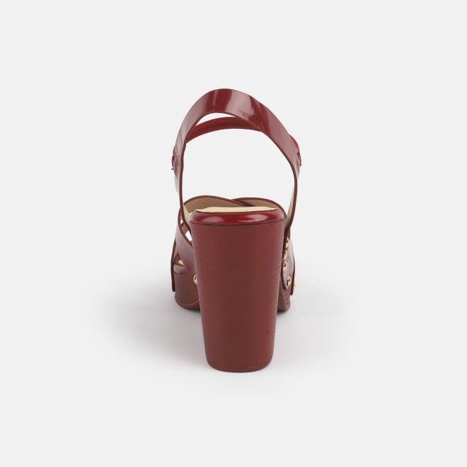 Mochi Women Wine Casual Sandals (SKU: 34-362-58-36)