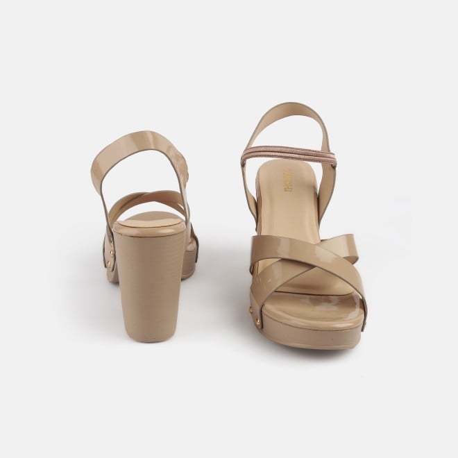 Mochi Women Beige Casual Sandals (SKU: 34-362-20-36)