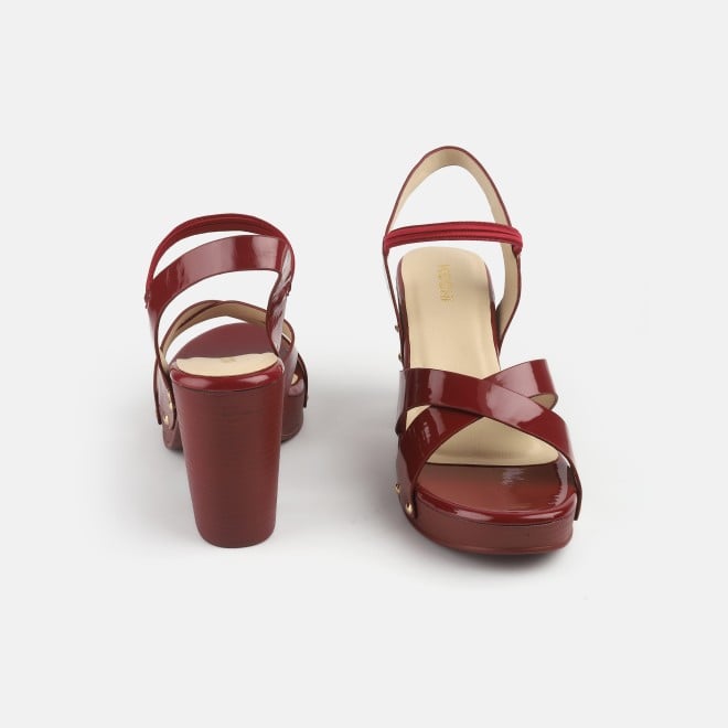 Mochi Women Wine Casual Sandals (SKU: 34-362-58-36)