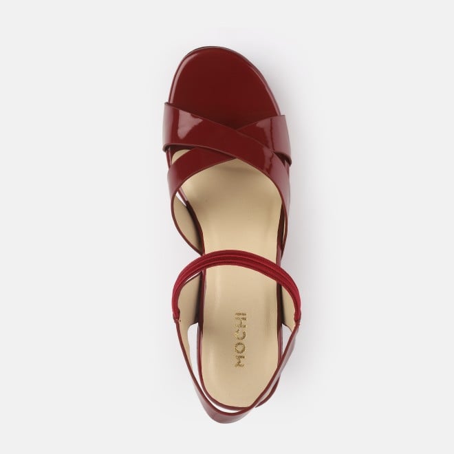 Mochi Women Wine Casual Sandals (SKU: 34-362-58-36)