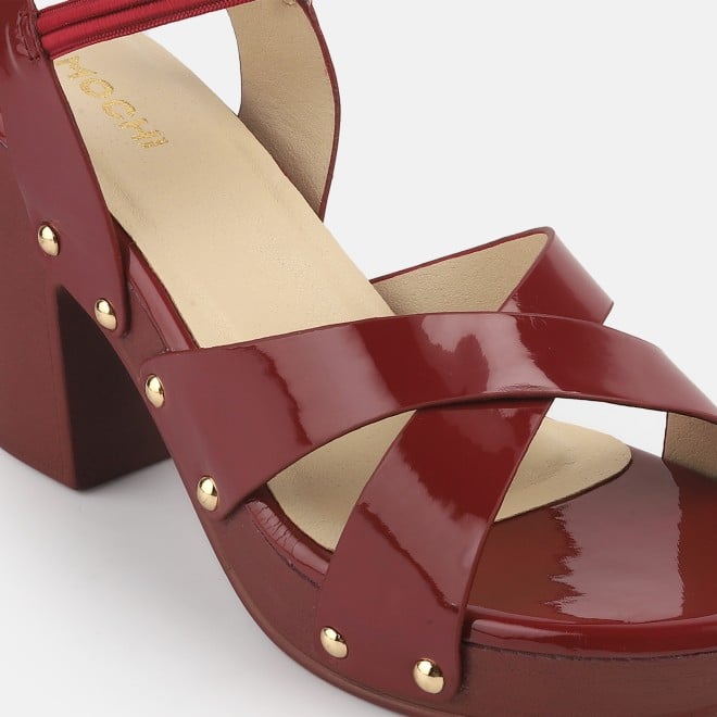 Mochi Women Wine Casual Sandals (SKU: 34-362-58-36)