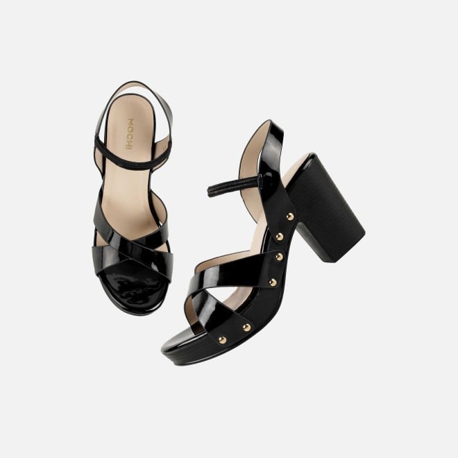 Mochi Women Black Casual Sandals (SKU: 34-362-11-36)