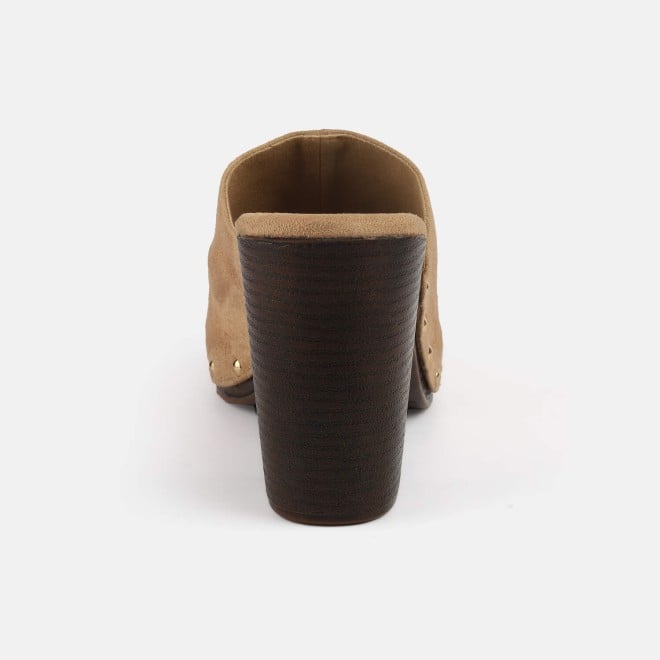 Mochi Women Beige Casual Slippers (SKU: 34-363-20-38)