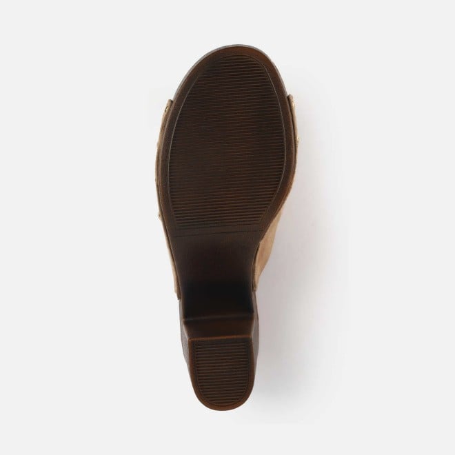 Mochi Women Beige Casual Slippers (SKU: 34-363-20-38)