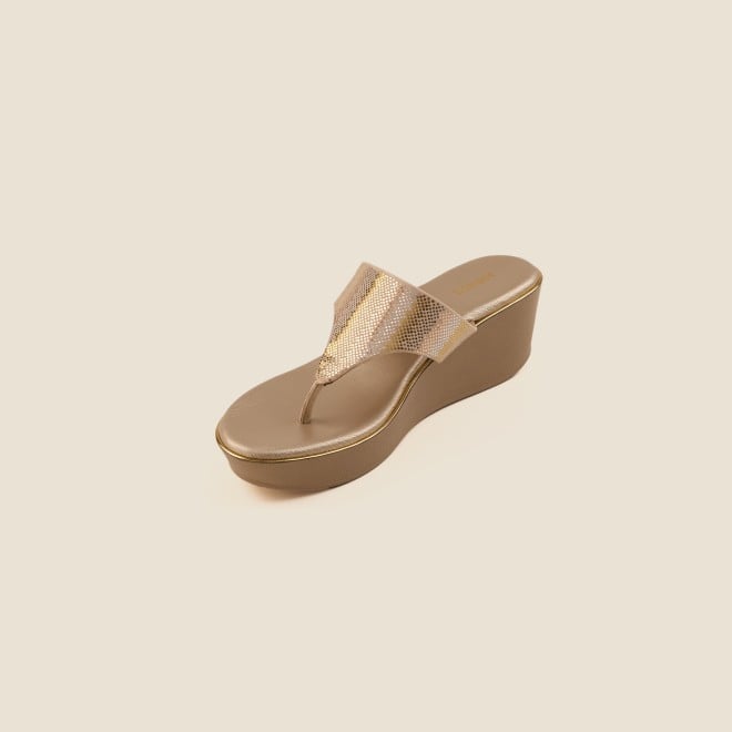 Mochi Women Gold Casual Slip Ons (SKU: 34-377-15-36)