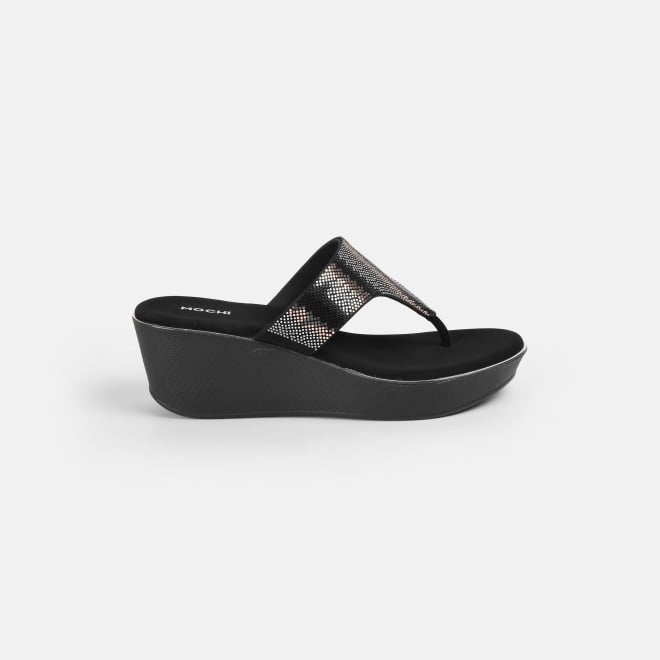 Mochi Women Black Casual Slip Ons (SKU: 34-377-11-36)