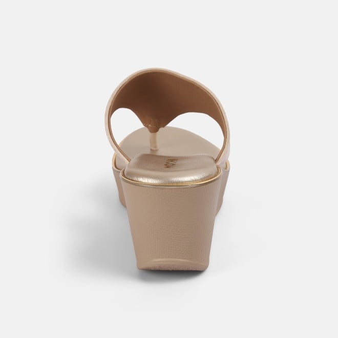 Mochi Women Gold Casual Slip Ons (SKU: 34-377-15-36)