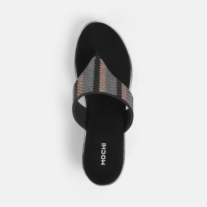 Mochi Women Black Casual Slip Ons (SKU: 34-377-11-36)
