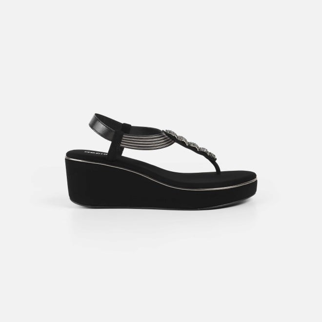 Mochi Women Black Casual Sandals (SKU: 34-382-11-36)