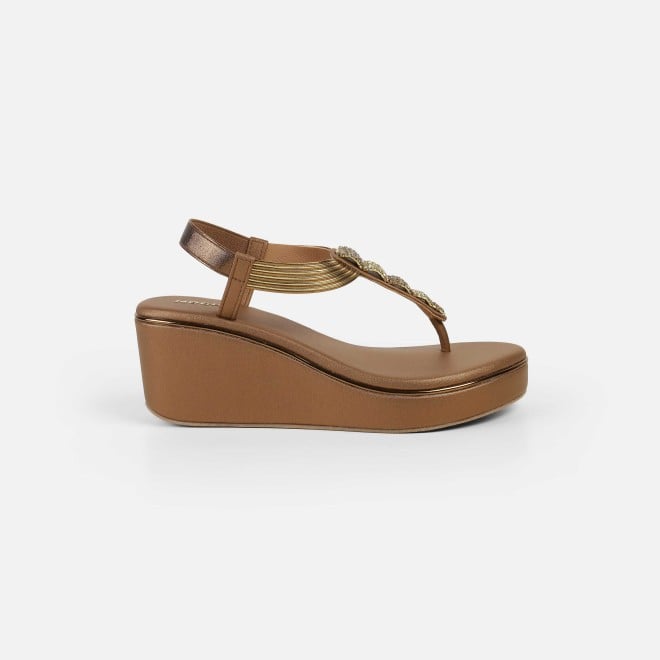 Mochi Women Antic-gold Casual Sandals (SKU: 34-382-28-36)