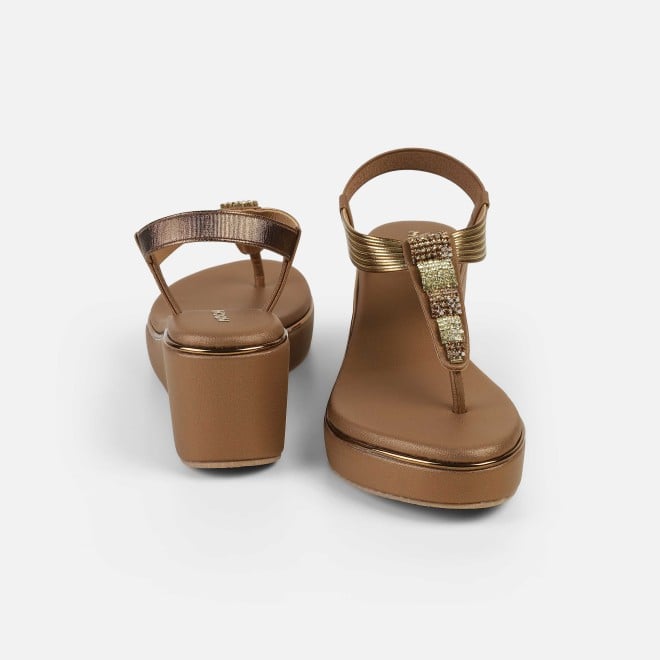 Mochi Women Antic-gold Casual Sandals (SKU: 34-382-28-36)
