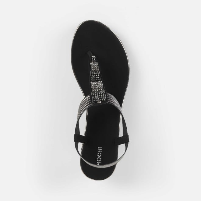 Mochi Women Black Casual Sandals (SKU: 34-382-11-36)