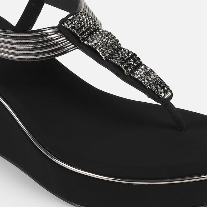 Mochi Women Black Casual Sandals (SKU: 34-382-11-36)