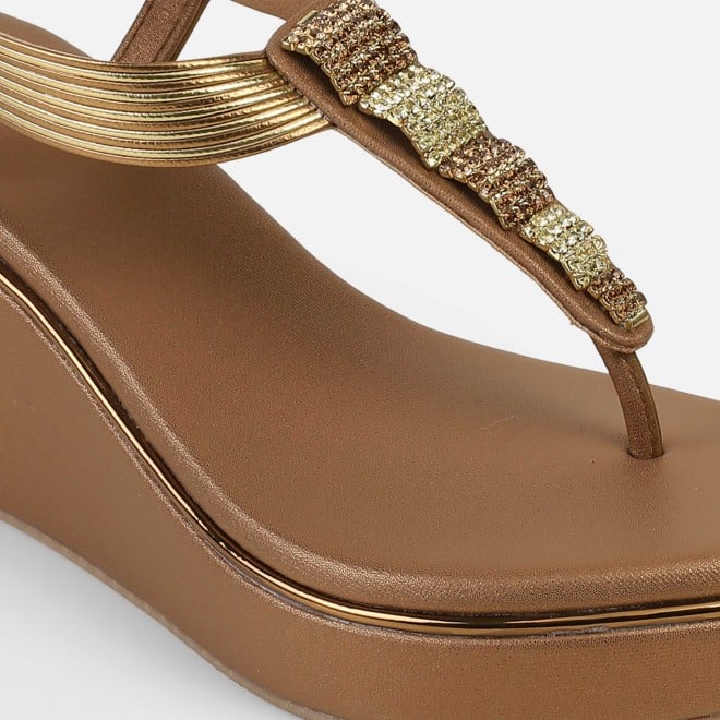 Mochi Women Antic-gold Casual Sandals (SKU: 34-382-28-36)