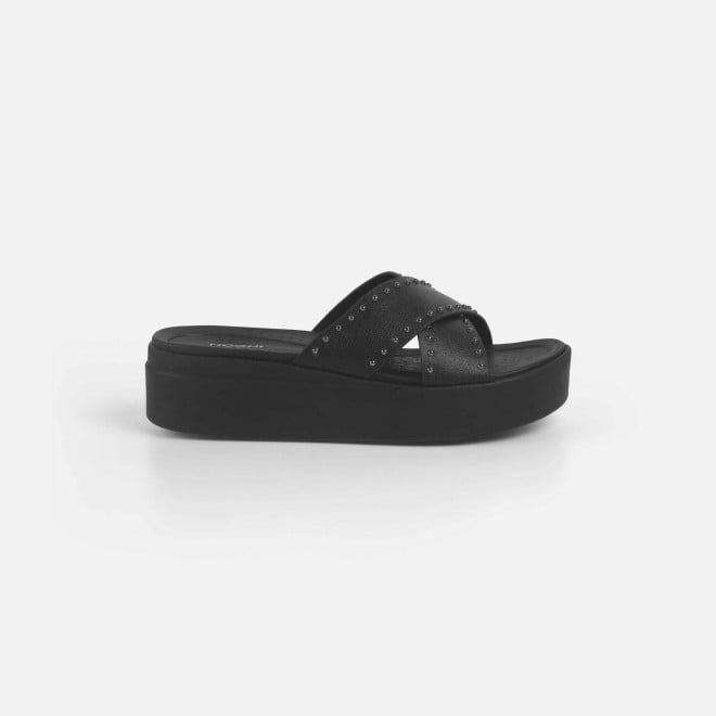 Mochi Women Black Casual Slippers (SKU: 34-386-11-36)