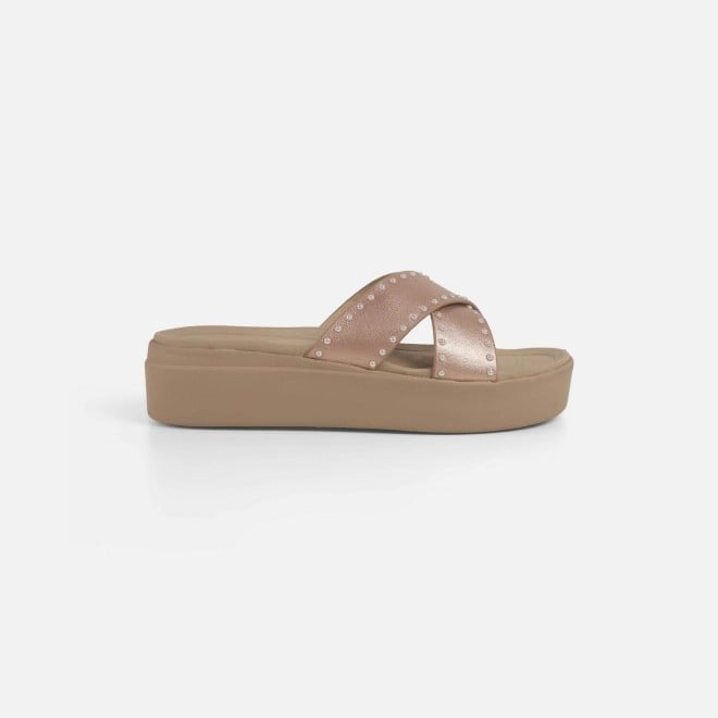 Mochi Women Rose-gold Casual Slippers (SKU: 34-386-52-36)