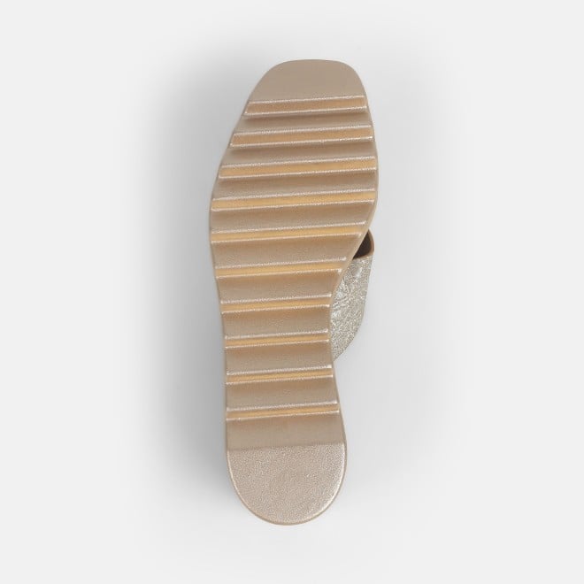 Mochi Women Gold Casual Slip Ons (SKU: 34-388-15-36)