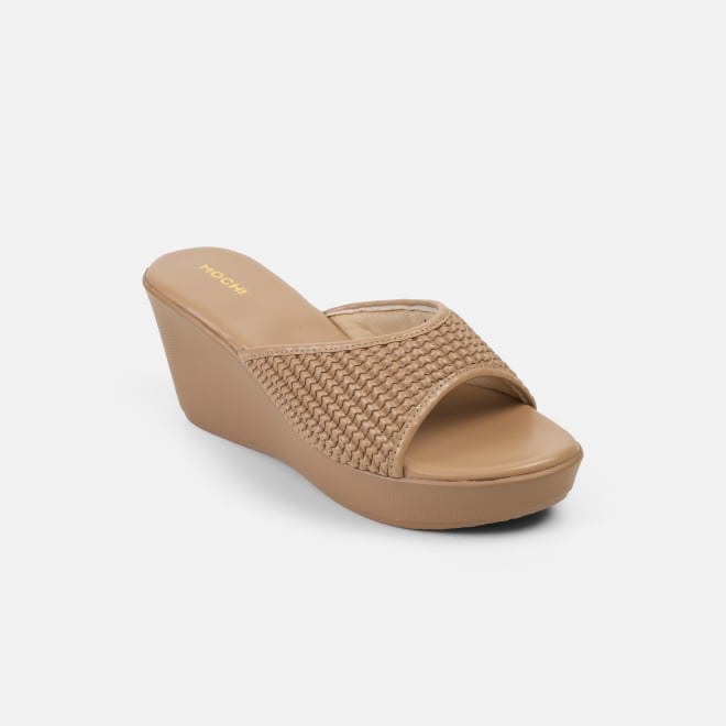 Mochi Women Brown Casual Slip Ons