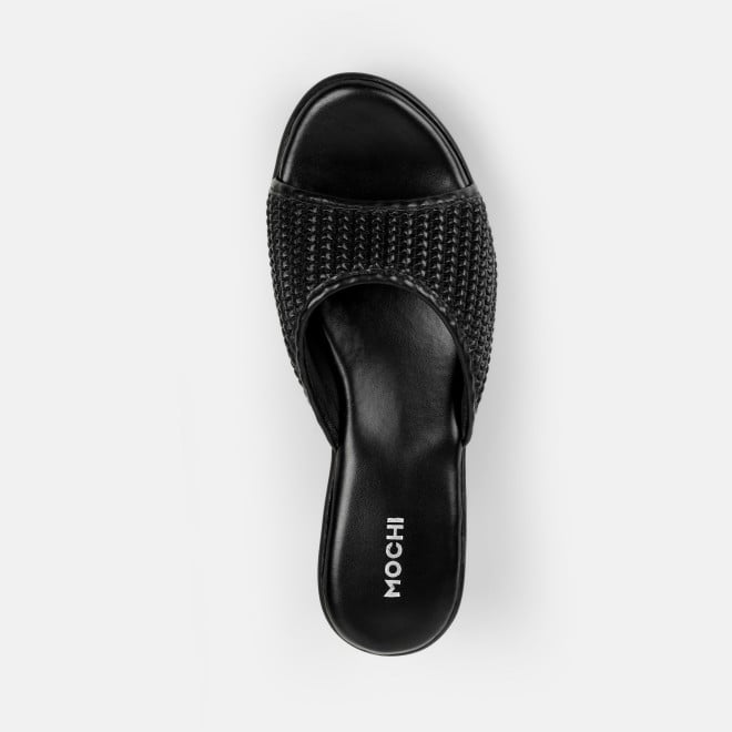 Mochi Women Black Casual Slip Ons (SKU: 34-398-11-36)