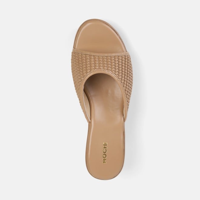 Mochi Women Brown Casual Slip Ons (SKU: 34-398-12-36)