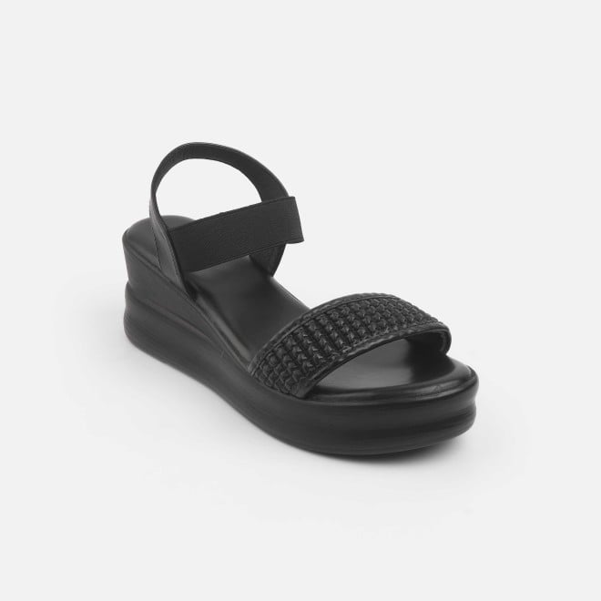 Mochi Women Black Casual Sandals