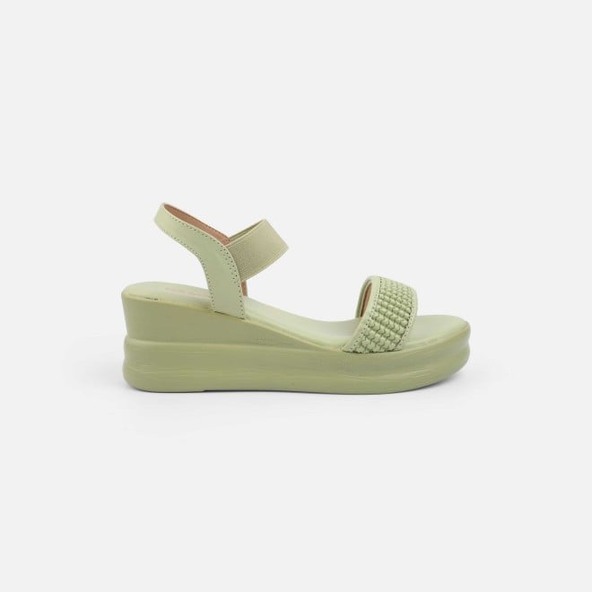 Mochi Women Green Casual Sandals (SKU: 34-399-21-36)