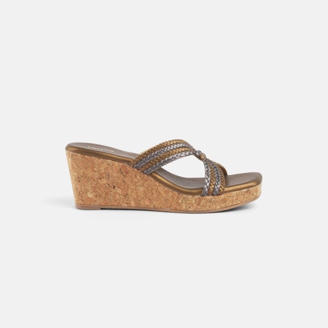 Mochi Women Antic-gold Casual Slip Ons (SKU: 34-400-28-36)