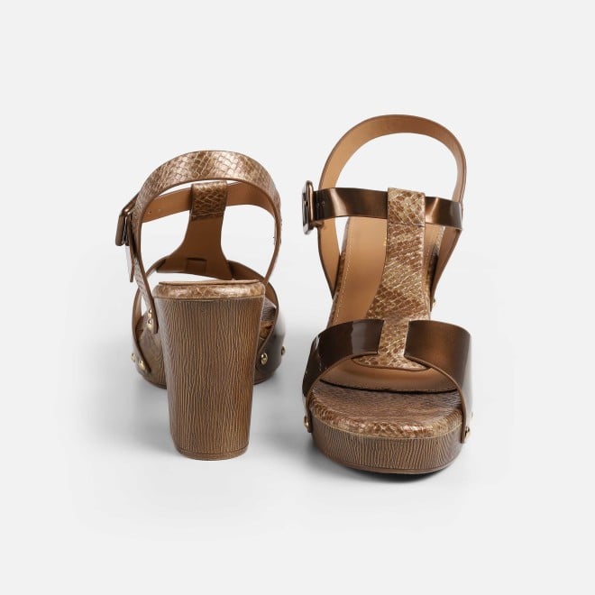 Mochi Women Antic-gold Casual Sandals (SKU: 34-413-28-36)