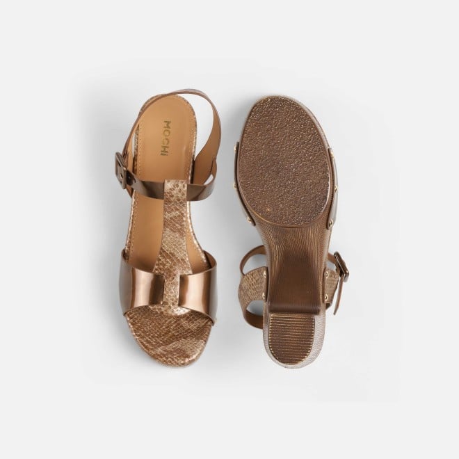 Mochi Women Antic-gold Casual Sandals (SKU: 34-413-28-36)