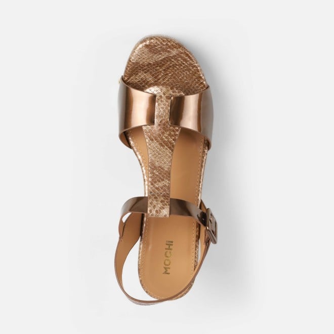 Mochi Women Antic-gold Casual Sandals (SKU: 34-413-28-36)
