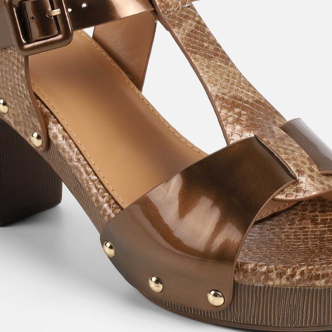 Mochi Women Antic-gold Casual Sandals (SKU: 34-413-28-36)