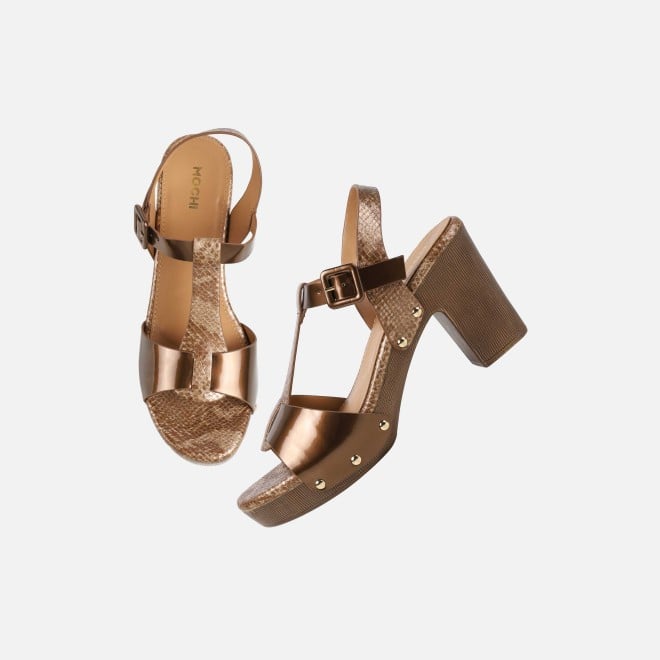 Mochi Women Antic-gold Casual Sandals (SKU: 34-413-28-36)