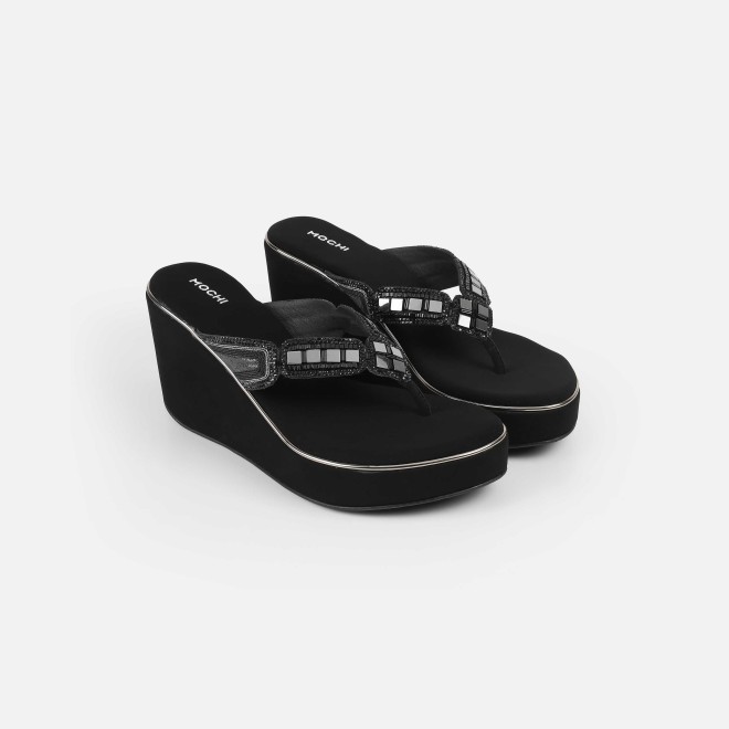 Mochi Women Black Casual Slip Ons (SKU: 34-414-11-37)