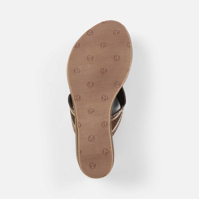 Mochi Women Brown Casual Slip Ons (SKU: 34-414-12-37)
