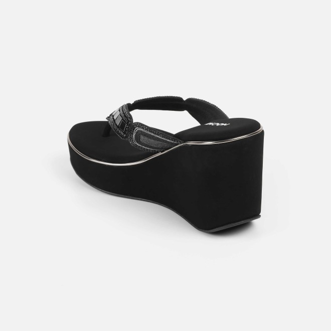 Mochi Women Black Casual Slip Ons (SKU: 34-414-11-37)