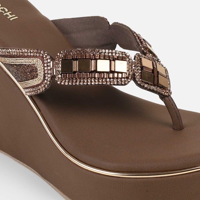 Mochi Women Brown Casual Slip Ons (SKU: 34-414-12-37)