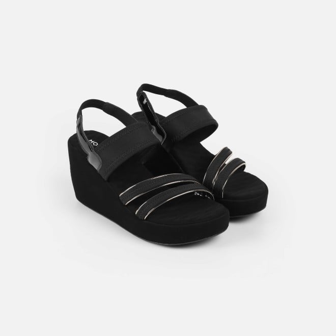 Mochi Women Black Casual Sandals (SKU: 34-417-11-36)