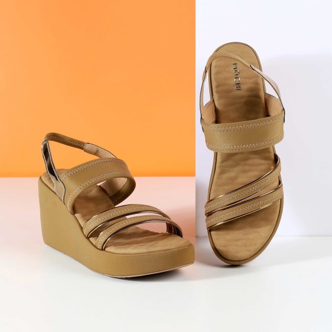 Mochi Women Antic-gold Casual Sandals (SKU: 34-417-28-36)