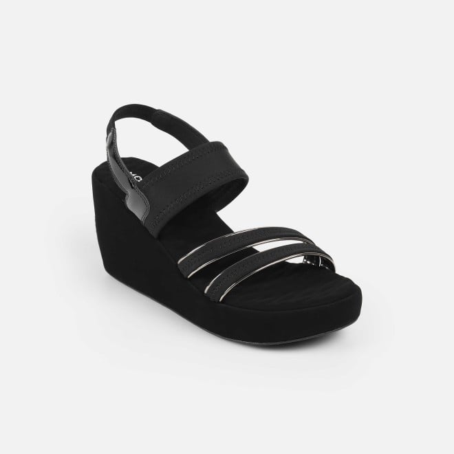 Mochi Women Black Casual Sandals (SKU: 34-417-11-36)