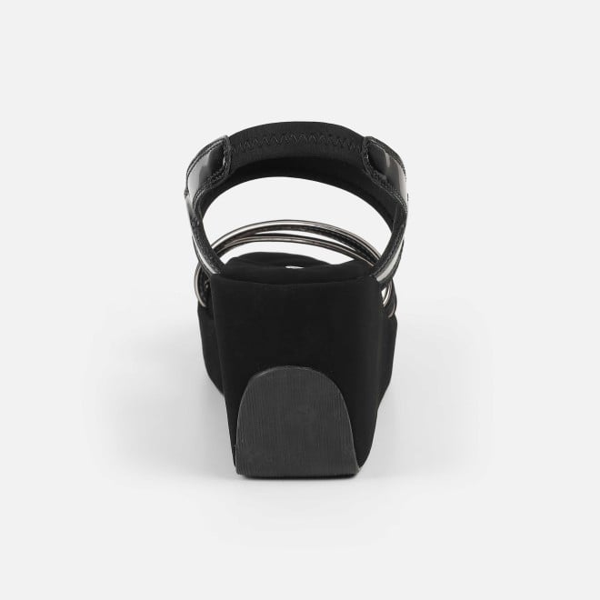 Mochi Women Black Casual Sandals (SKU: 34-417-11-36)