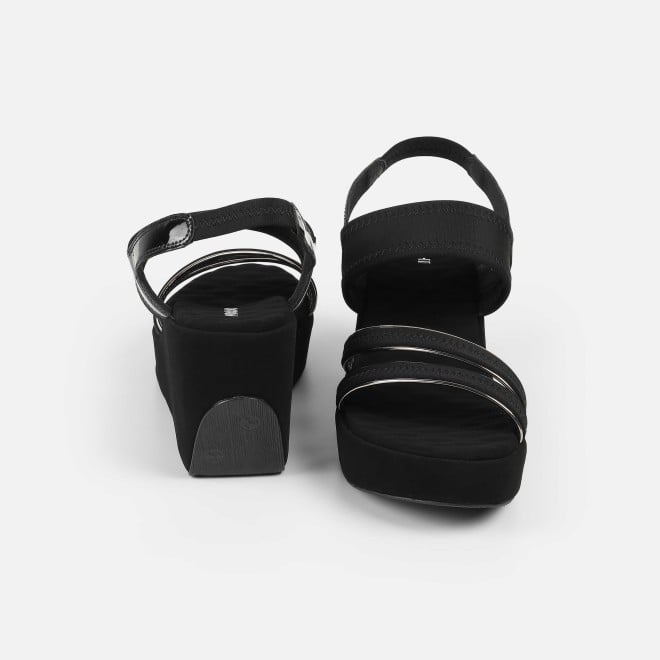 Mochi Women Black Casual Sandals (SKU: 34-417-11-36)