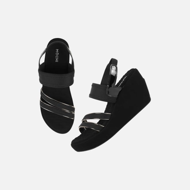 Mochi Women Black Casual Sandals (SKU: 34-417-11-36)