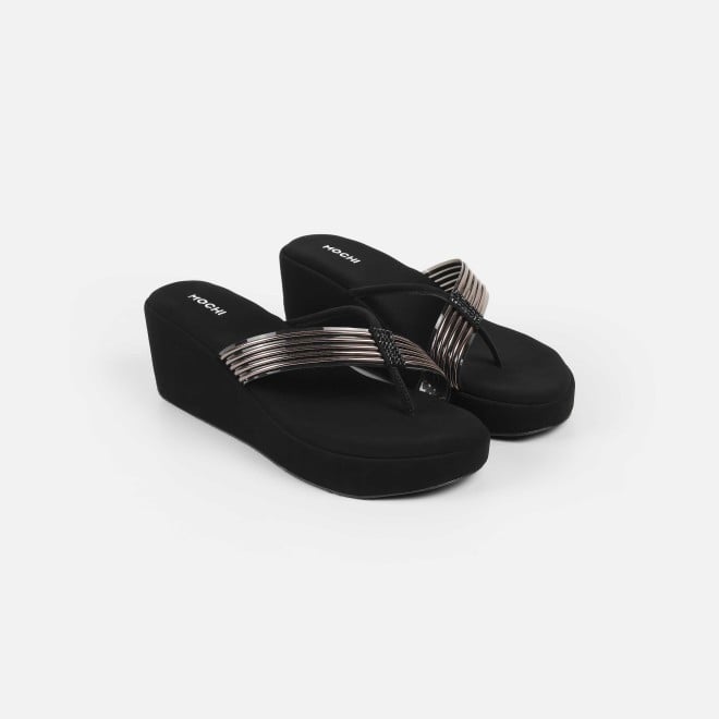 Mochi Women Black Casual Slip Ons (SKU: 34-418-11-36)
