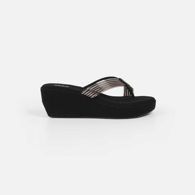 Mochi Women Black Casual Slip Ons (SKU: 34-418-11-36)