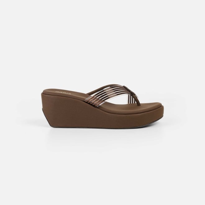 Mochi Women Brown Casual Slip Ons (SKU: 34-418-12-36)