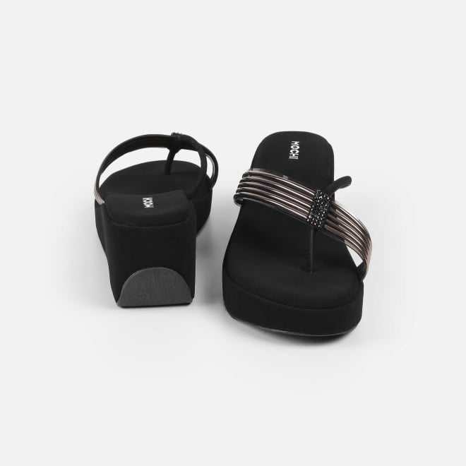 Mochi Women Black Casual Slip Ons (SKU: 34-418-11-36)