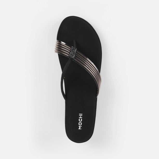 Mochi Women Black Casual Slip Ons (SKU: 34-418-11-36)