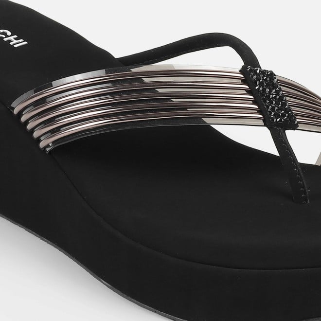 Mochi Women Black Casual Slip Ons (SKU: 34-418-11-36)