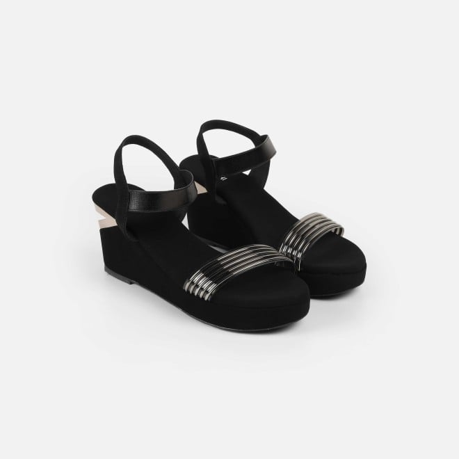Mochi Women Black Casual Sandals (SKU: 34-419-11-36)